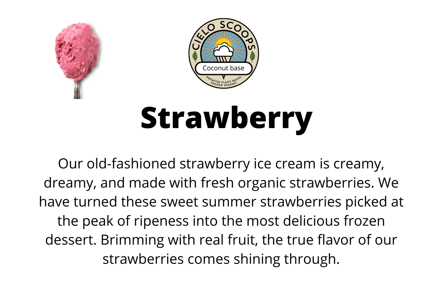 Strawberry Non Dairy Ice Cream (6 containers 8oz each)